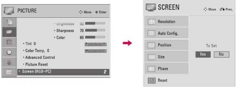 LG 47LD450C - Screen Reset (Reset to original initial values) - 1