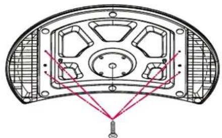 LG 47LD450C - ATTACHING THE TV TO A DESK - 3