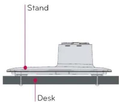 LG 47LD450C - ATTACHING THE TV TO A DESK - 4