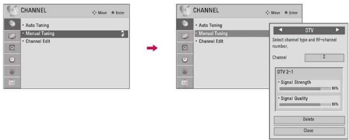 LG 47LD450C - Add/Delete Channel (Manual Tuning) - 1
