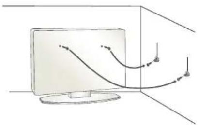 LG 47LD450C - SECURING THE TV TO THE WALL TO PREVENT FALLING WHEN THE TV IS USED ON A STAND - 1