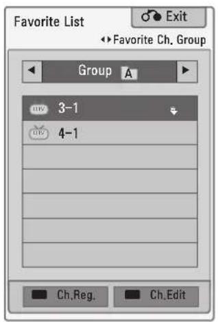 LG 47LD450C - FAVORITE CHANNEL SETUP - 1