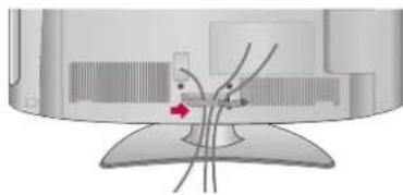 LG 47LD450C - Open the CABLE MANAGEMENT CLIP as shown. - 3