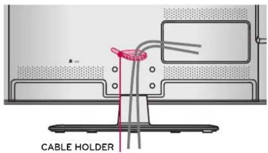 LG 47LD450C - Put the cables inside the CABLE MANAGEMENT CLIP and snap it closed. - 4