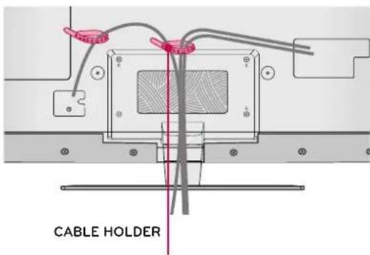 LG 47LD450C - Put the cables inside the CABLE MANAGEMENT CLIP and snap it closed. - 6