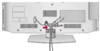 LG 47LD450C - Open the CABLE MANAGEMENT CLIP as shown. - 2