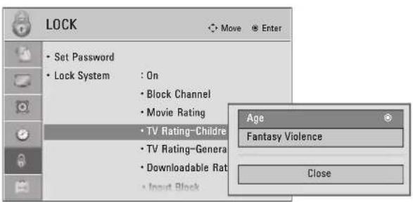 LG 47LD450C - TV Rating Children - For USA - 3