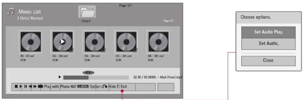 LG 47LD450C - Using the Music List Function - 1
