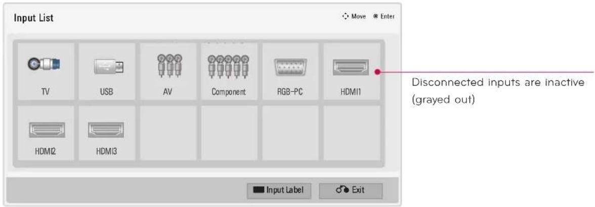 LG 47LD450C - INPUT LIST - 1