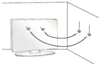 LG 47LD450C - SECURING THE TV TO THE WALL TO PREVENT FALLING WHEN THE TV IS USED ON A STAND - 2