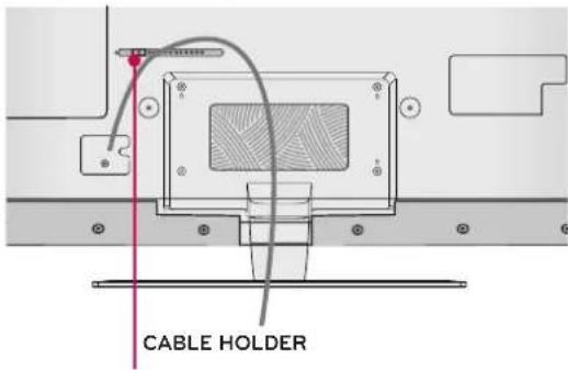LG 47LD450C - Put the cables inside the CABLE MANAGEMENT CLIP and snap it closed. - 5