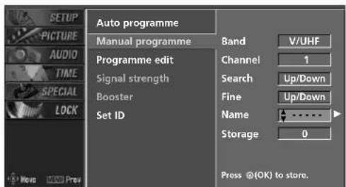 LG 42PC1DV - ASSIGNING A STATION NAME - In Analogue Mode only - 4