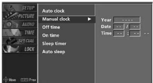 LG 42PC1DV - MANUAL CLOCK SETUP - 3