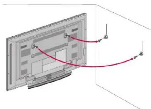 LG 42PC1DV - ATTACHING THE TV TO A WALL - 1