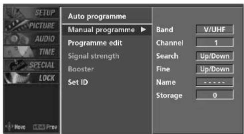 LG 42PC1DV - ASSIGNING A STATION NAME - In Analogue Mode only - 3