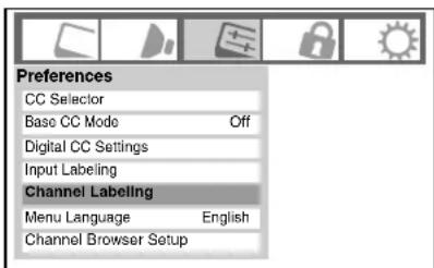 TOSHIBA Regza 37HL67 - To assign channel labels: - 1