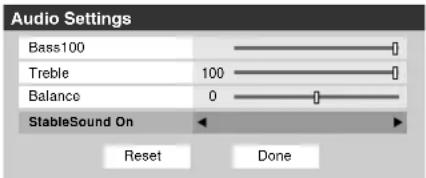 TOSHIBA Regza 37HL67 - To turn on the StableSound® feature: - 1