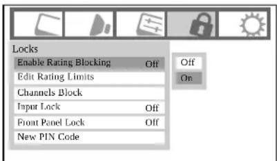 TOSHIBA Regza 37HL67 - To block and unblock TV programs and movies: - 1