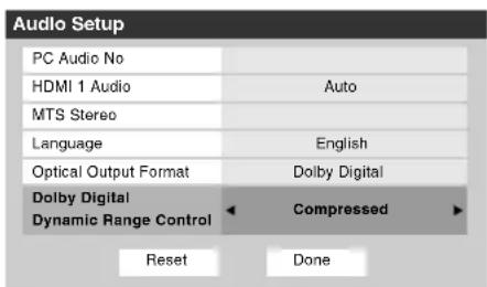 TOSHIBA Regza 37HL67 - To use the Dolby Digital Dynamic Range Control: - 1