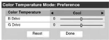 TOSHIBA Regza 37HL67 - To select the color temperature: - 2