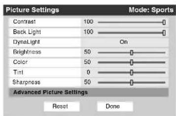 TOSHIBA Regza 37HL67 - Using the static gamma feature - 2