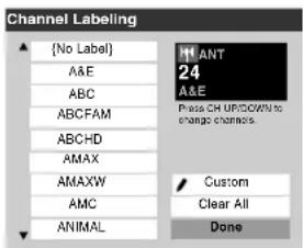 TOSHIBA Regza 37HL67 - To assign channel labels: - 3