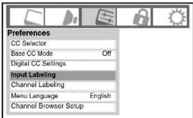 TOSHIBA Regza 37HL67 - To label the video input sources: - 1