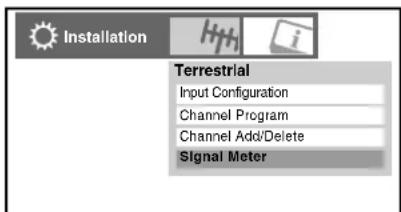 TOSHIBA Regza 37HL67 - To view the digital signal meter: - 1