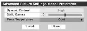 TOSHIBA Regza 37HL67 - To select the color temperature: - 1