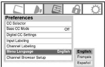 TOSHIBA Regza 37HL67 - To select the menu language: - 1