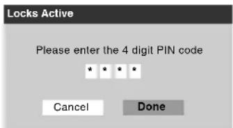 TOSHIBA Regza 37HL67 - Entering the PIN code - 3