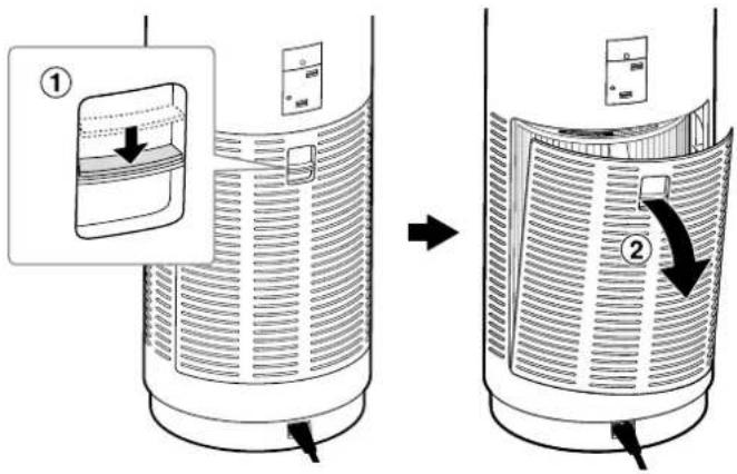 Cado AP-C200 - Replacing the Deodorizing/Dust Collecting/Anti-Bacterial Filter - 1
