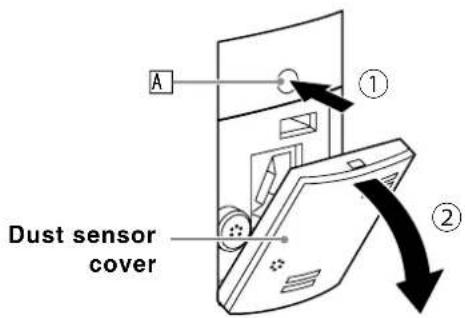 Cado AP-C200 - Remove the dust sensor cover. - 1