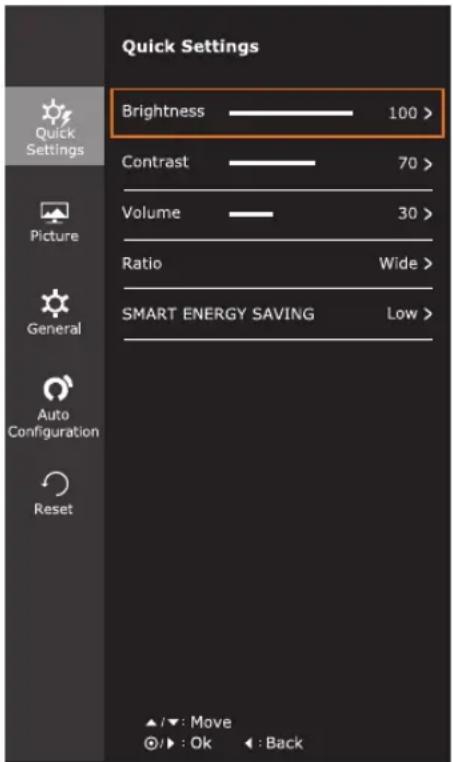 LG 23MP67D - -Quick Settings - 1