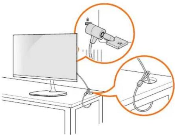 LG 23MP67D - Using the Kensington security system - 1