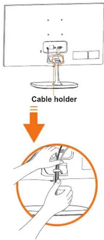 LG 23MP67D - Using the cable holder - 1