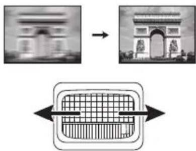 Diagram showing the transformation of a historical building to an arch structure, with directional arrows indicating flow or orientation.