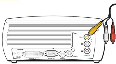 Diagram of a portable electronic device with labeled ports and cables, showing connections via USB cable