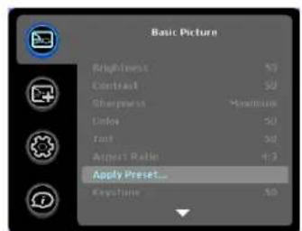 INFOCUS IN1100 - Using the menus - 2