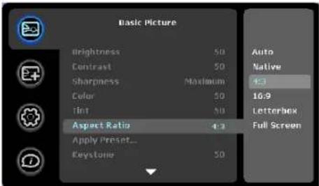 INFOCUS IN1100 - Basic Picture menu - 2
