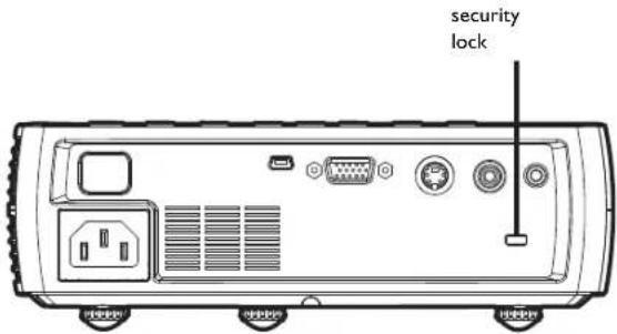 INFOCUS IN1100 - Using the security lock - 2