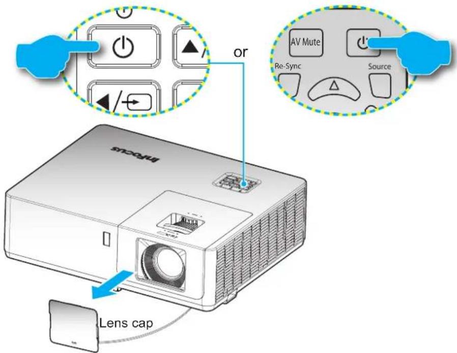 INFOCUS INL3149WU - Powering on / off the projector - 1