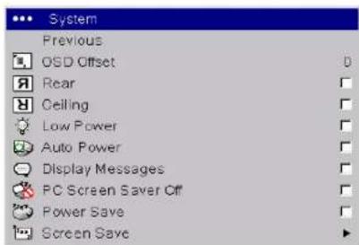 INFOCUS IN35W - Settings menu - 4