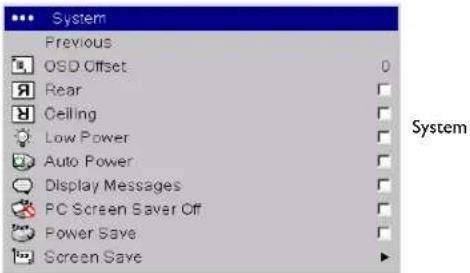 INFOCUS IN35W - Settings menu - 3