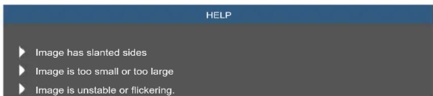 INFOCUS ScreenPlay SP1081HD - Using the HELP button - 5