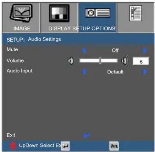 INFOCUS ScreenPlay SP1081HD - SETUP | Audio Settings - 1