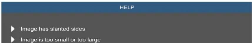 INFOCUS ScreenPlay SP1081HD - Using the HELP button - 6