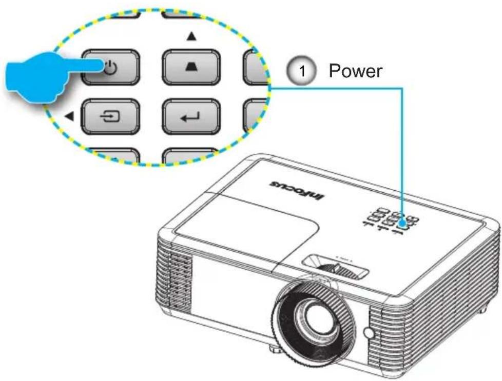 INFOCUS ScreenPlay SP1081HD - Powering On the Projector - 1