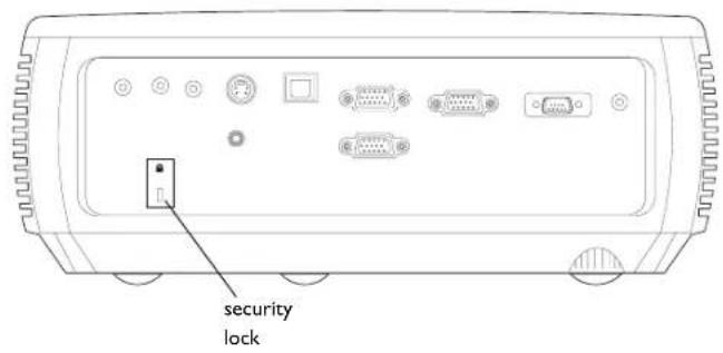 INFOCUS IN2104EP - Using the security lock - 2