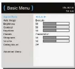 INFOCUS IN2124a - Using the menus - 8